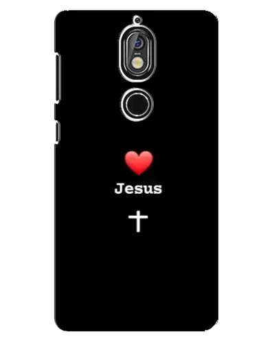 Чехол для Nokia 7 с картинкой «Сердце - Jesus»