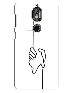 Чехол для Nokia 7 с картинкой «Рука держит»