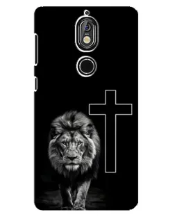 Чехол для Nokia 7 с картинкой «Лев и Крест»