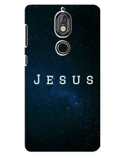 Чехол для Nokia 7 с картинкой «Звездное небо Jesus»
