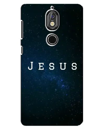 Чехол для Nokia 7 с картинкой «Звездное небо Jesus»