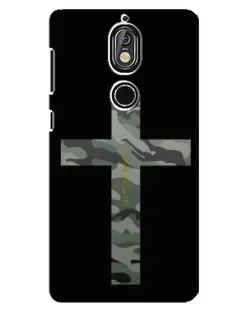 Чехол для Nokia 7 с картинкой «Милитари Крест»