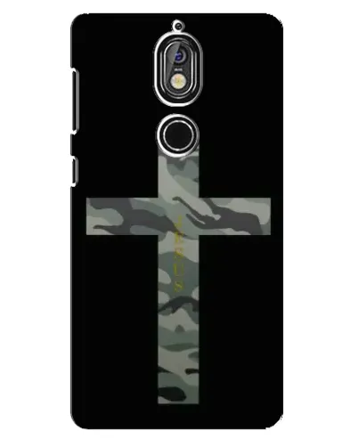 Чехол для Nokia 7 с картинкой «Милитари Крест»