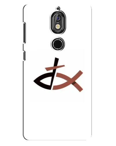 Чехол для Nokia 7 с картинкой «Рыба и крест»