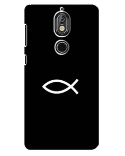 Чехол для Nokia 7 с картинкой «Символ рыбы Jesus»