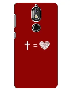 Чехол для Nokia 7 с картинкой «Уравнение любви»