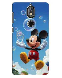 Чехол для Nokia 7 с картинкой «Mickey и мыльные пузыри»