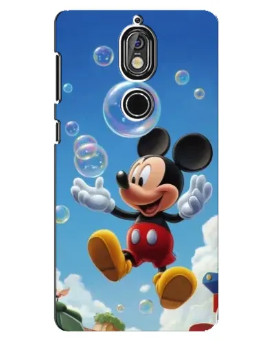 Чехол для Nokia 7 с картинкой «Mickey и мыльные пузыри»