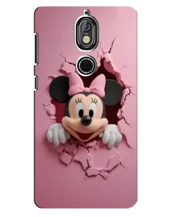 Чехол для Nokia 7 с картинкой «Минни сквозь стену»