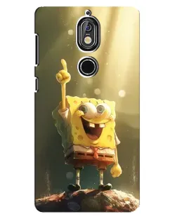 Чохол для Nokia 7 з картинкою «Сяючий Спанч Боб»
