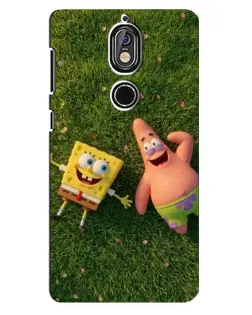 Чехол для Nokia 7 с картинкой «Друзья на лужайке»