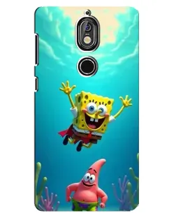 Чехол для Nokia 7 с картинкой «Спанч Боб под водой»