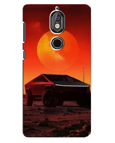 Чехол для Nokia 7 с картинкой «Cybertruck на Марсе»