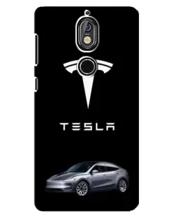 Чехол для Nokia 7 с картинкой «Tesla Model Y»