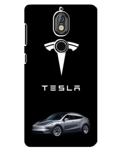 Чехол для Nokia 7 с картинкой «Tesla Model Y»