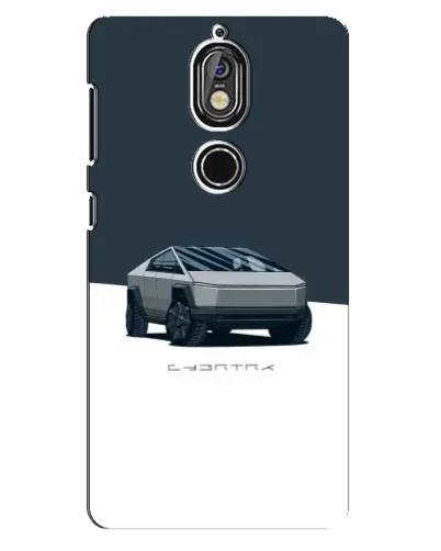 Чехол для Nokia 7 с картинкой «Серебристый Cybertruck Tesla»