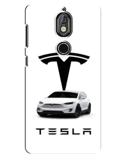 Чехол для Nokia 7 с картинкой «Tesla White Style»