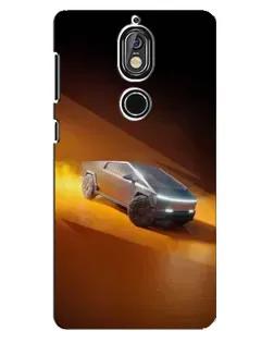 Чехол для Nokia 7 с картинкой «Cybertruck в пустыне»