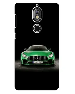 Чохол для Nokia 7 з картинкою «Mercedes — неоновий лого»