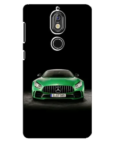 Чохол для Nokia 7 з картинкою «Mercedes — неоновий лого»