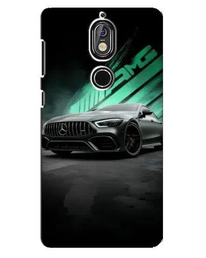 Чохол для Nokia 7 з картинкою «Темний Mercedes AMG»