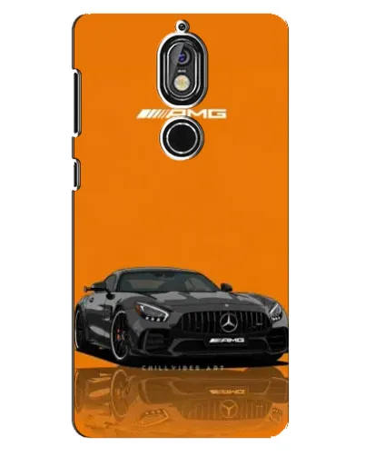 Чохол для Nokia 7 з картинкою «Помаранчевий Mercedes AMG»