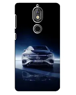 Чохол для Nokia 7 з картинкою «Нічний Mercedes EQ»