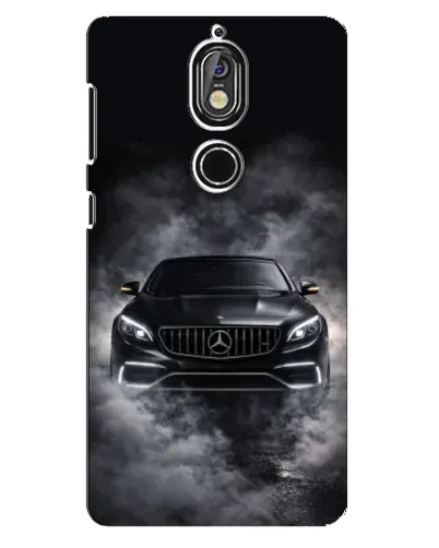 Чохол для Nokia 7 з картинкою «Mercedes у диму»