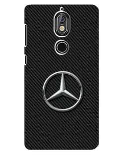 Чехол для Nokia 7 с картинкой «Карбоновый Mercedes стиль»