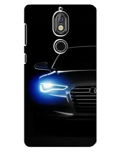 Чохол для Nokia 7 з картинкою «Неоновий погляд Audi»
