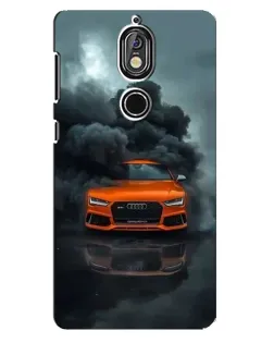 Чохол для Nokia 7 з картинкою «Audi у хмарах диму»