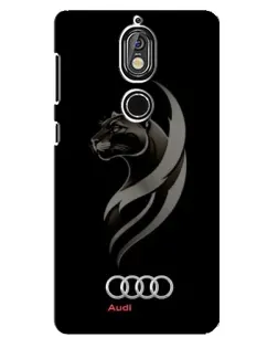 Чохол для Nokia 7 з картинкою «Графіка — пантера та Audi»