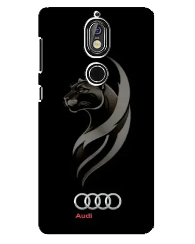 Чохол для Nokia 7 з картинкою «Графіка — пантера та Audi»