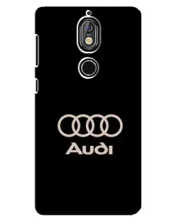 Чохол для Nokia 7 з картинкою «Audi — золотий логотип»
