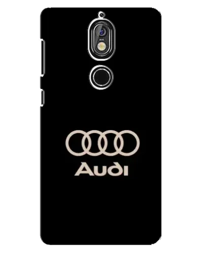 Чохол для Nokia 7 з картинкою «Audi — золотий логотип»