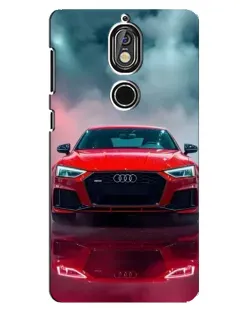 Чохол для Nokia 7 з картинкою «Audi RS — червоний стиль»