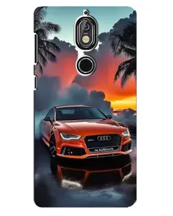 Чохол для Nokia 7 з картинкою «Audi — захід сонця»