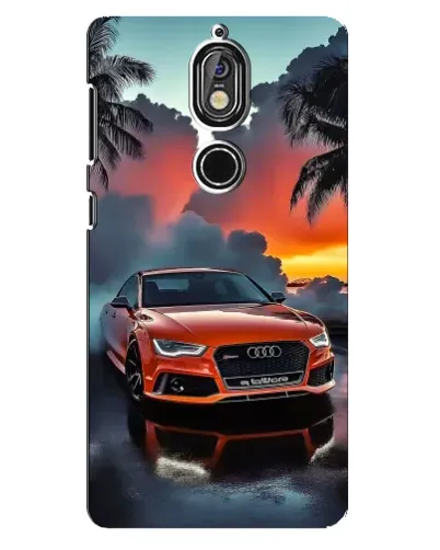 Чохол для Nokia 7 з картинкою «Audi — захід сонця»