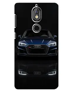 Чохол для Nokia 7 з картинкою «Audi — нічне відображення»