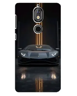 Чохол для Nokia 7 з картинкою «Lamborghini золоті лінії» Чохол для Nokia 7 з картинкою «Lamborghini золоті лінії»