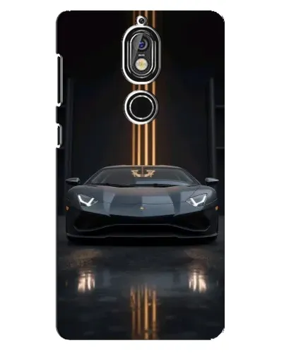 Чохол для Nokia 7 з картинкою «Lamborghini золоті лінії» Чохол для Nokia 7 з картинкою «Lamborghini золоті лінії»
