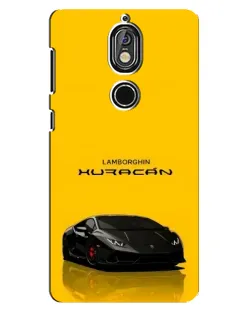 Чохол для Nokia 7 з картинкою «Lamborghini Huracan чорний»