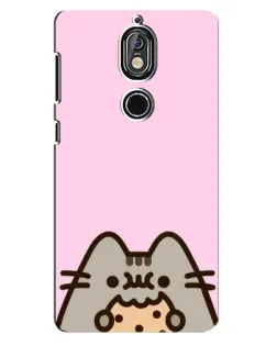 Чехол для Nokia 7 с картинкой «Pusheen и печенье» Чехол для Nokia 7 с картинкой «Pusheen и печенье»