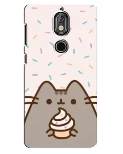 Чохол для Nokia 7 з картинкою «Пушин з кексом»
