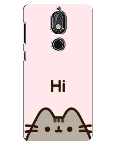 Чохол для Nokia 7 з картинкою «Пушин каже Hi»
