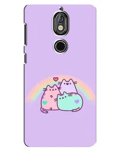 Чохол для Nokia 7 з картинкою «Веселкові Пушини»