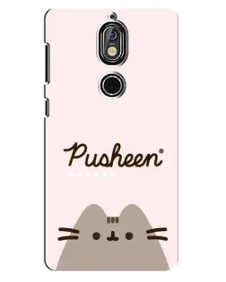 Чохол для Nokia 7 з картинкою «Pusheen логотип»