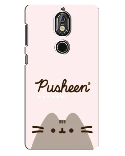 Чохол для Nokia 7 з картинкою «Pusheen логотип»