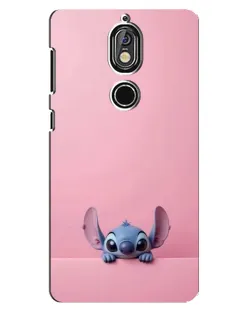 Чехол для Nokia 7 с картинкой «Stitch выглядывает»