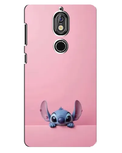 Чехол для Nokia 7 с картинкой «Stitch выглядывает»